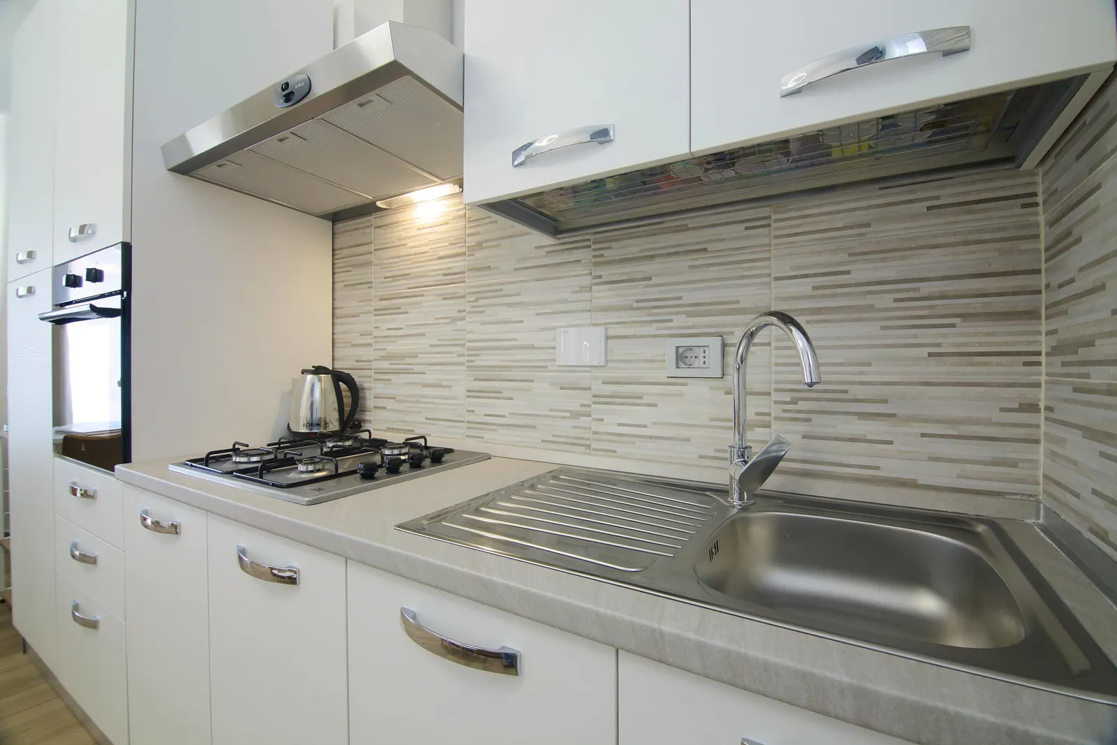 Gas hob and sink