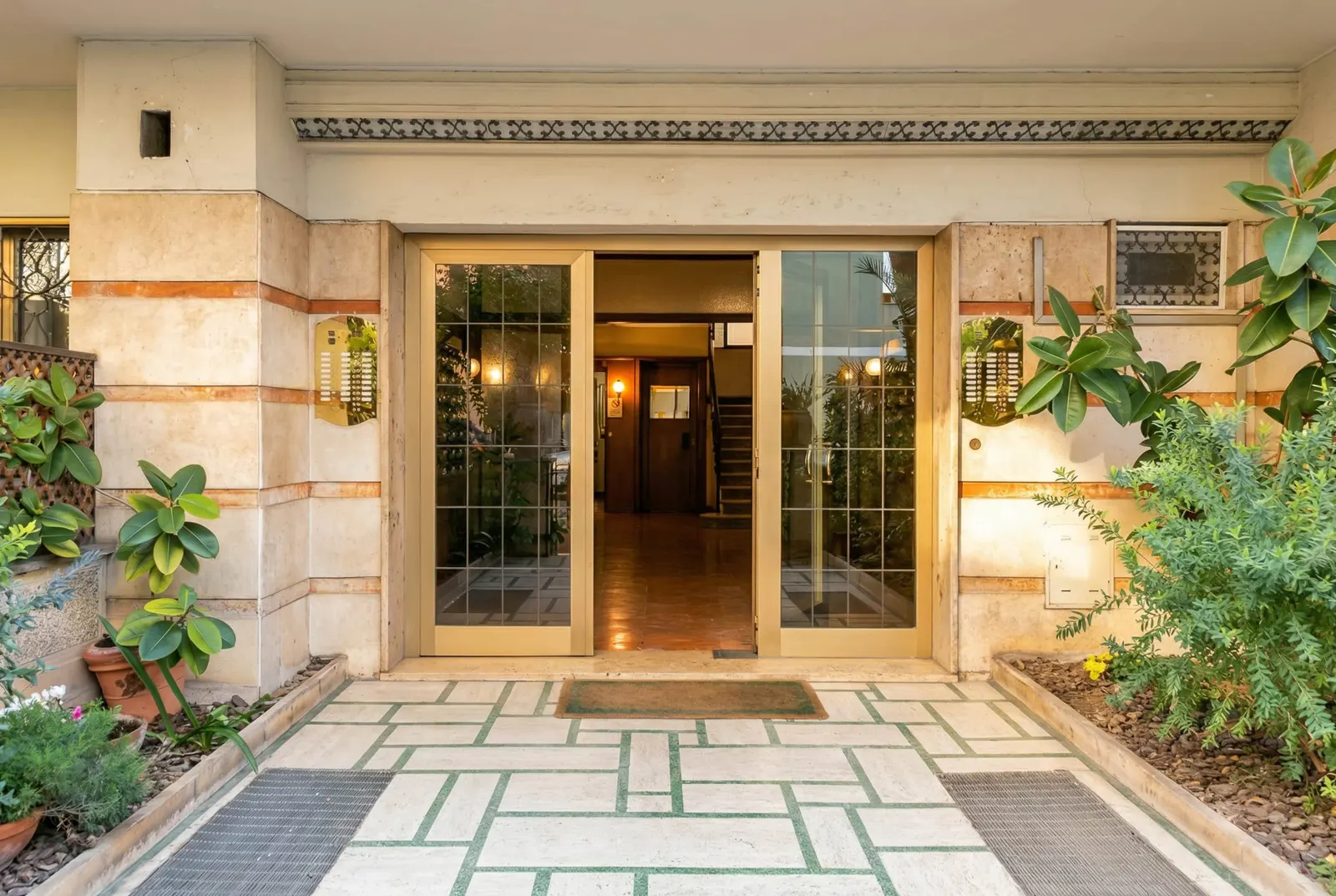 The building's main entrance